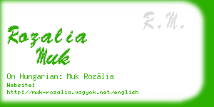 rozalia muk business card